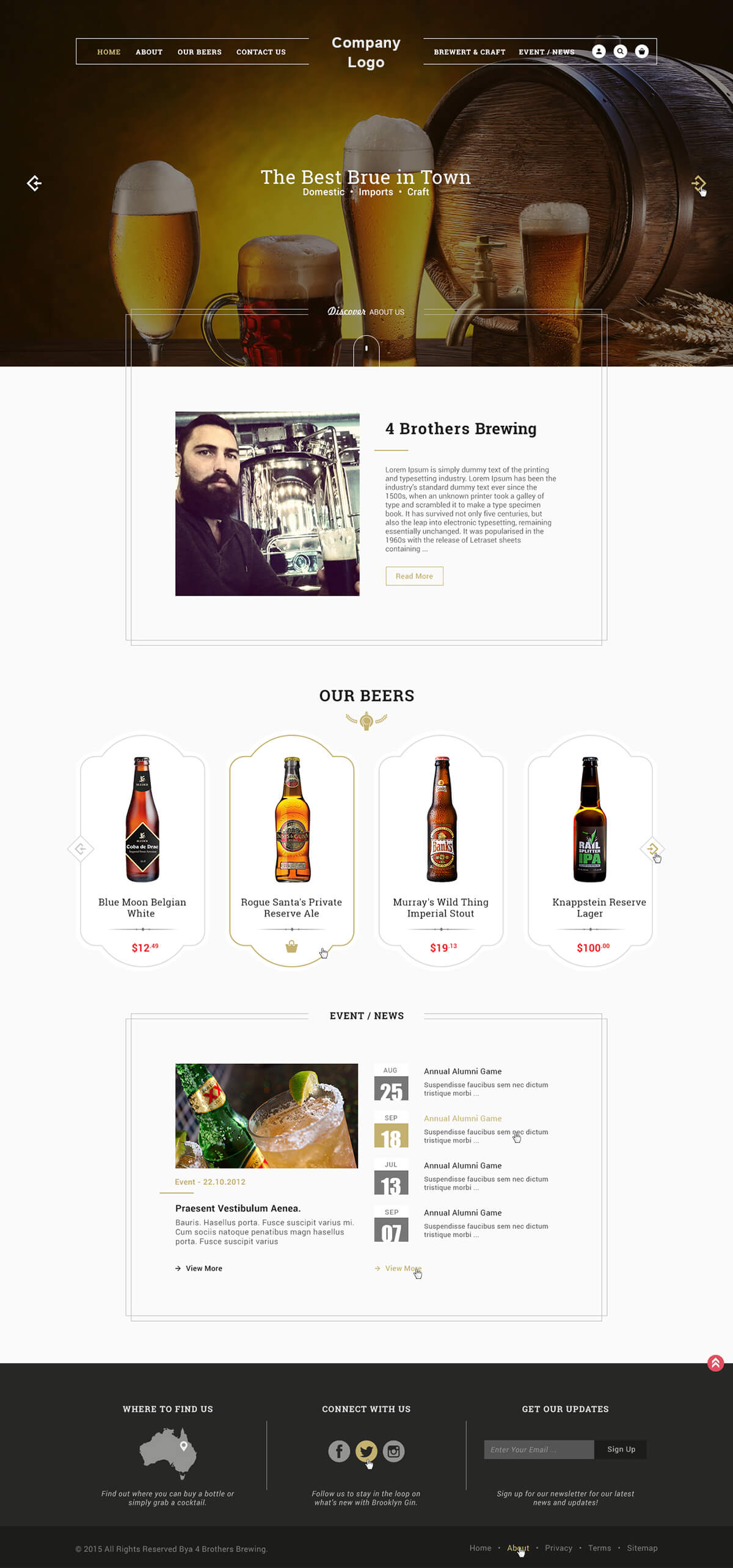Brewery Beer Website Template