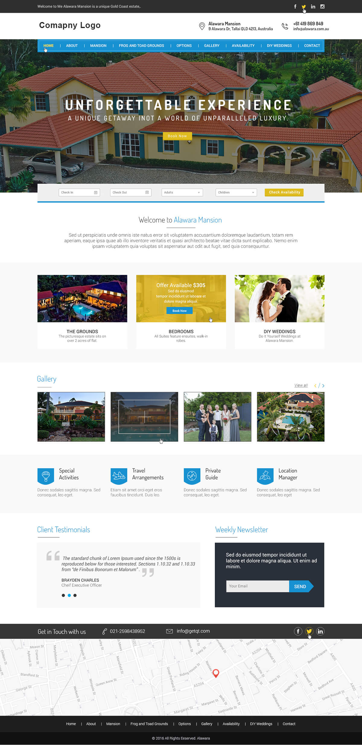 Hotel & Resort Website Template