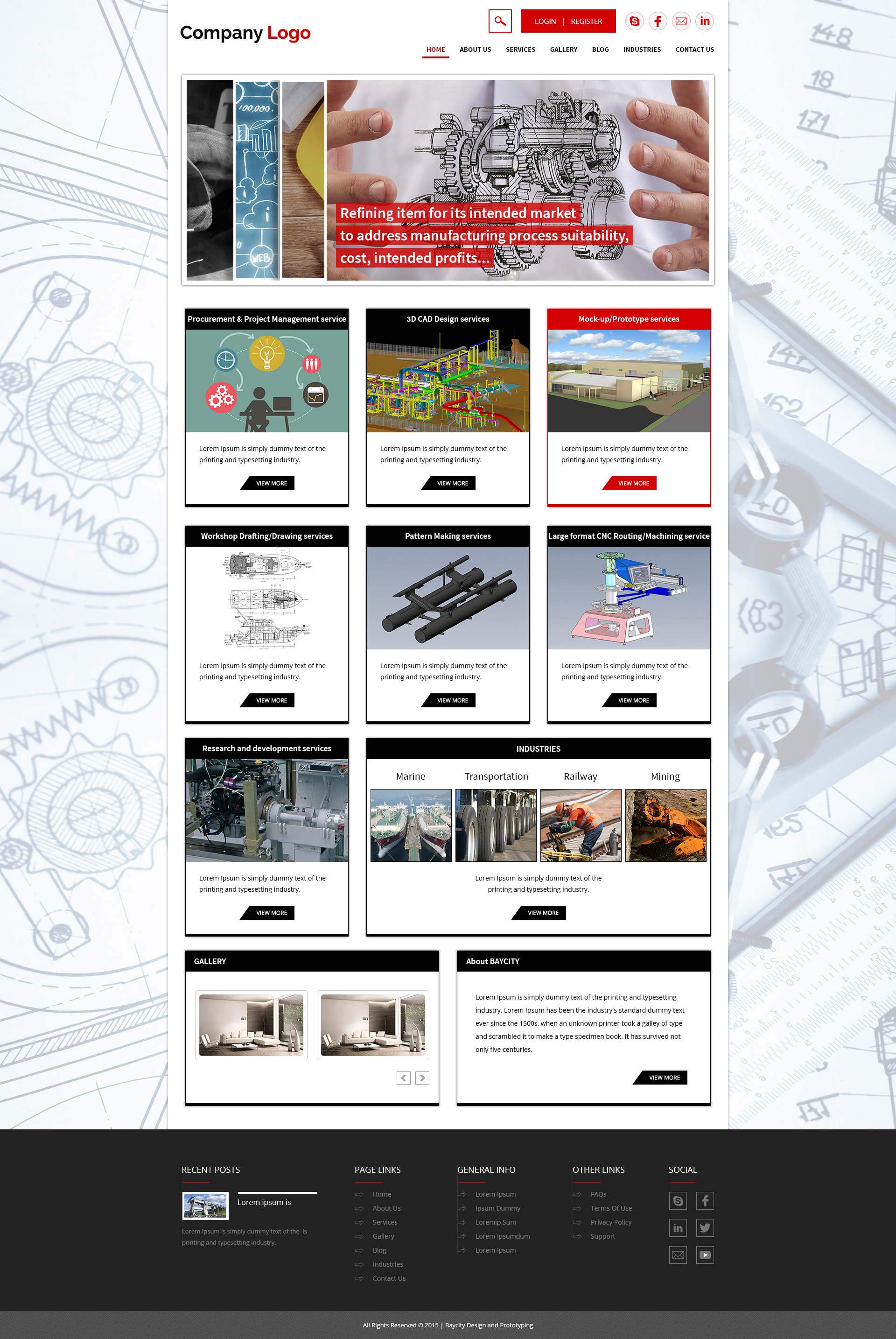 Industrial Engineering & Consulting Company Website Template