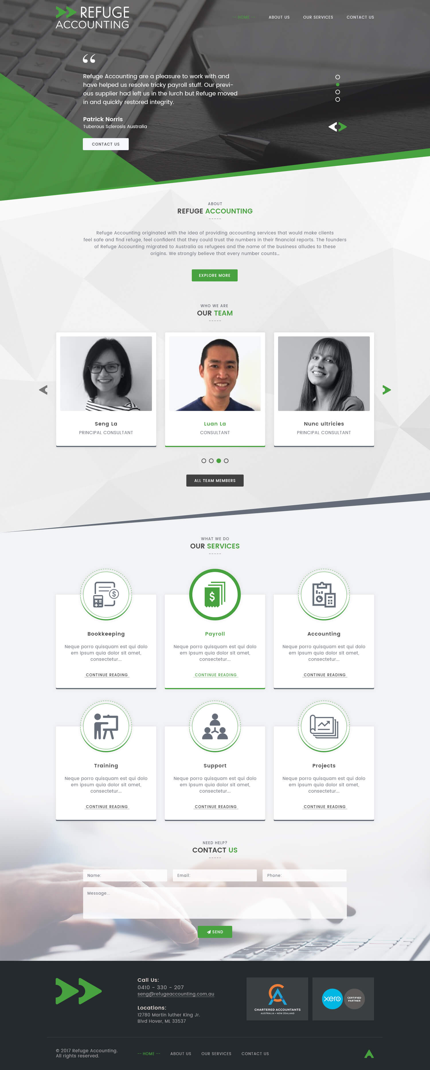 CA and Accounting Firm Website Templates
